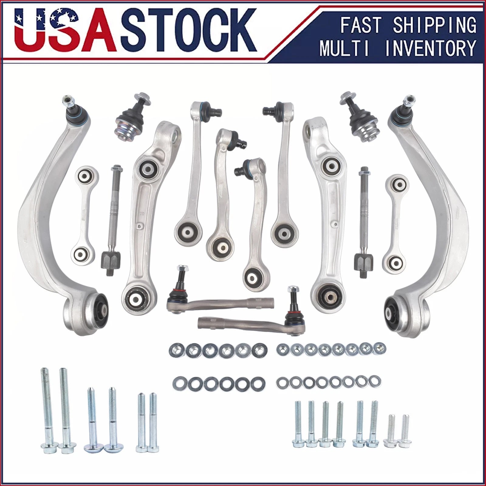 Set of 16 Front Suspension Control Arms & Ball Joints for Audi A8 (2011–2016)