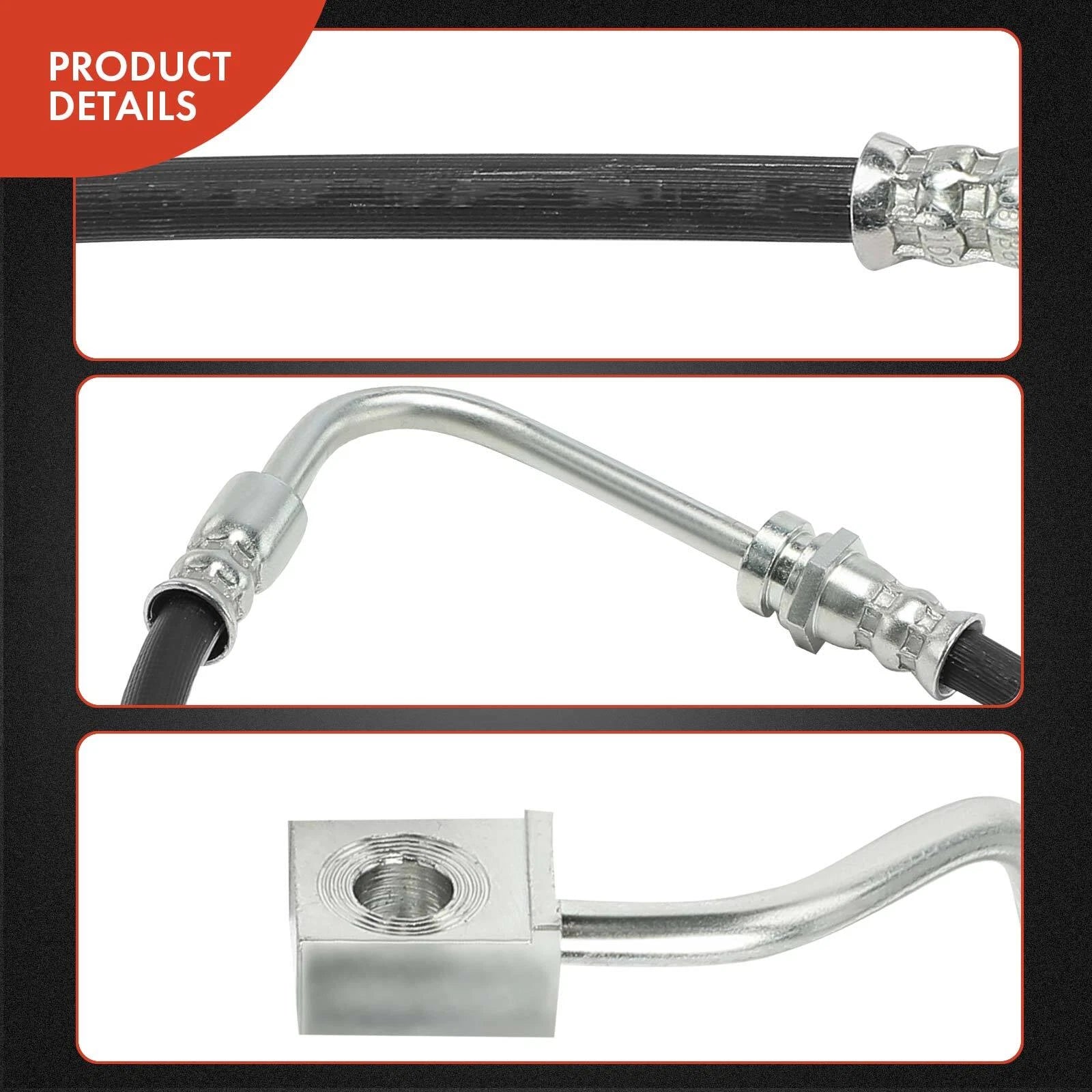 2X Front Brake Hydraulic Hose for Chevy Suburban (2001–2006)