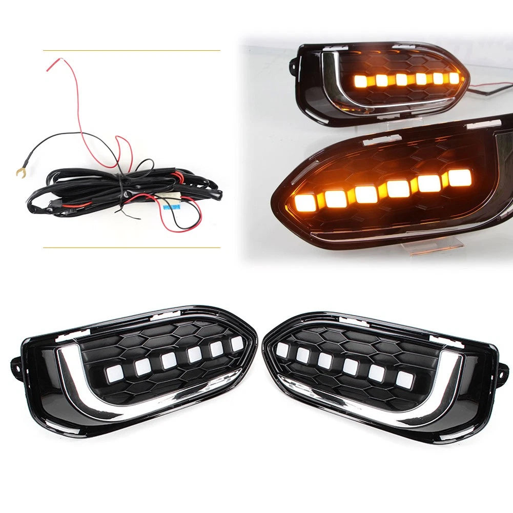 2X LED Daytime Running Fog Lights for Honda Jazz (2018–2020)