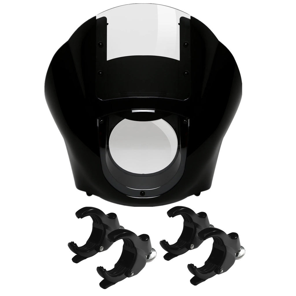 Quarter Fairing Clear Windshield & 49mm Fork Clamps for Harley Sportster XL