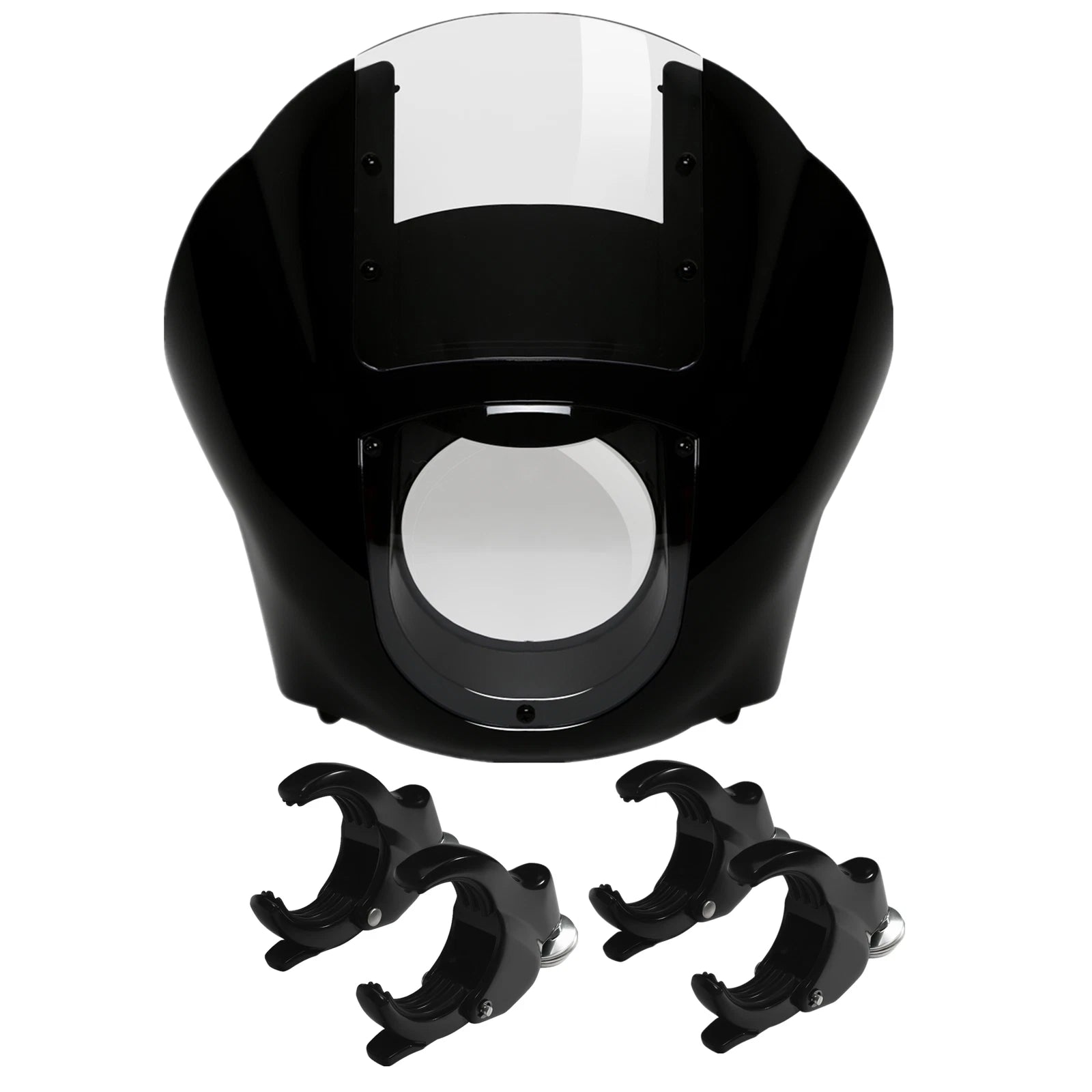 Quarter Fairing Clear Windshield & 49mm Fork Clamps for Harley Sportster XL