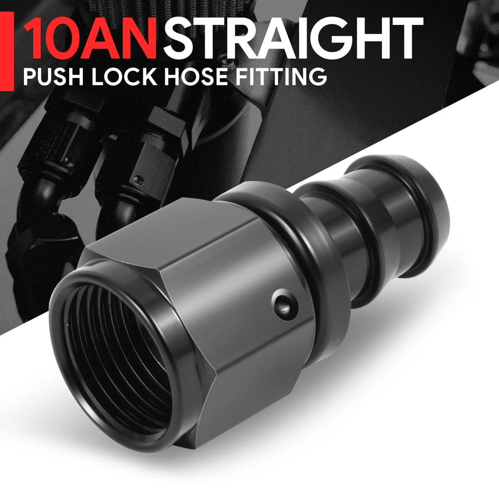 10AN to 5/8" Barb T6061 Straight Push Lock Hose End Fittings (Universal)