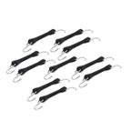 Set of 10 Heavy Duty Rubber Tarp Straps with Hooks for Automotive Use