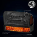 Headlight with Turn Signal Lamp for Ford F-250/350 (1999–2004) Smoked Lens