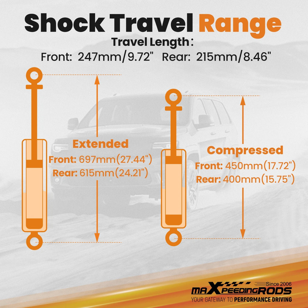 2" Suspension Lift Kit with Shocks for Jeep Grand Cherokee WJ (1999–2004)
