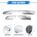 Set of 4 Roof Rack Side Rails End Covers for Toyota RAV4 (2006–2012) Silver