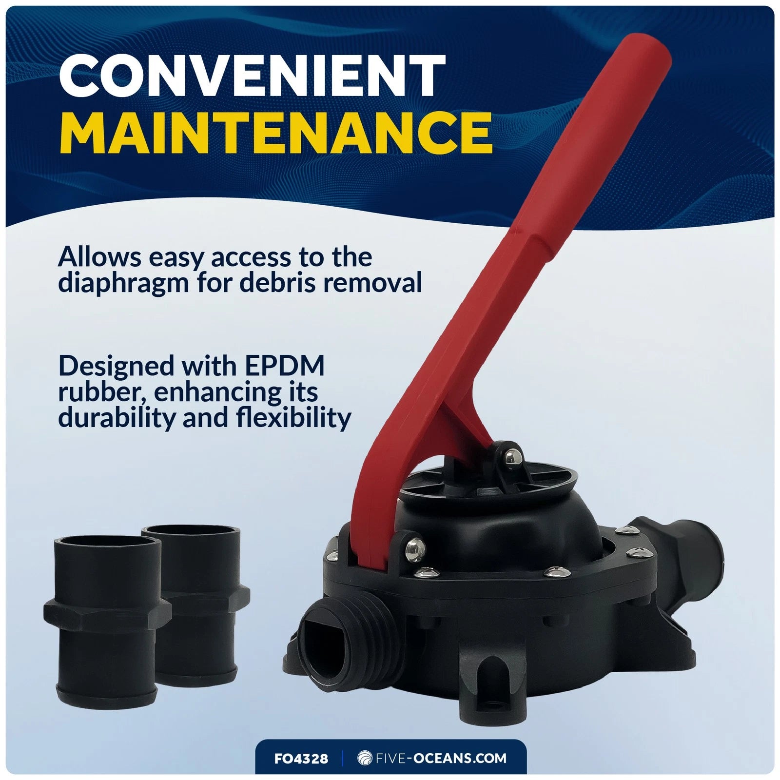 Manual Diaphragm Hand Bilge Pump 720 GPH for Five Oceans (FO4328)