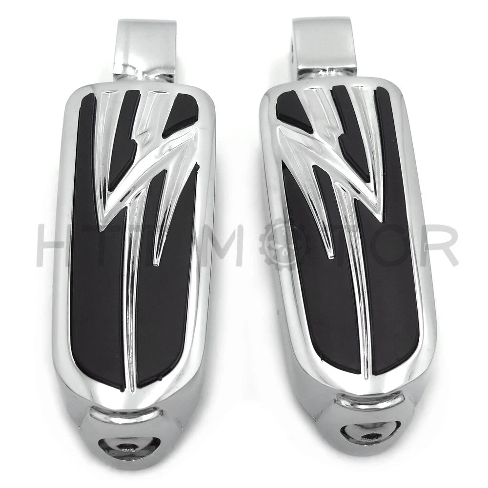 Chrome Flash Footpegs Footrest for Honda Rebel 250 (1996–2016) VT1300 (2010–2016)