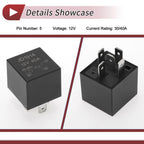 5 Pins Hydraulic Pump Relay for BMW 325e (No. 8H0951253, 12V 30/40A)