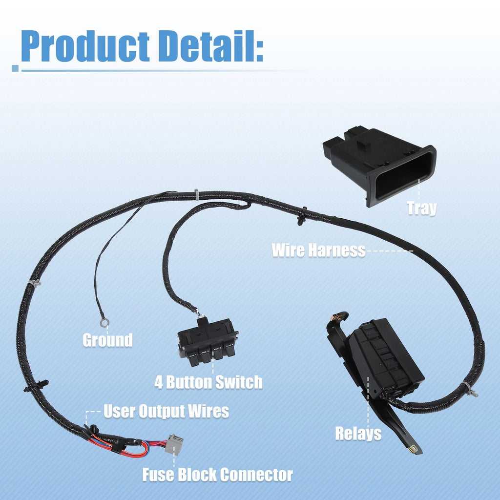 In-Dash Auxiliary Upfitter Switch Panel for Ford F250 F350 (2005–2007) 5C3Z14A303AA