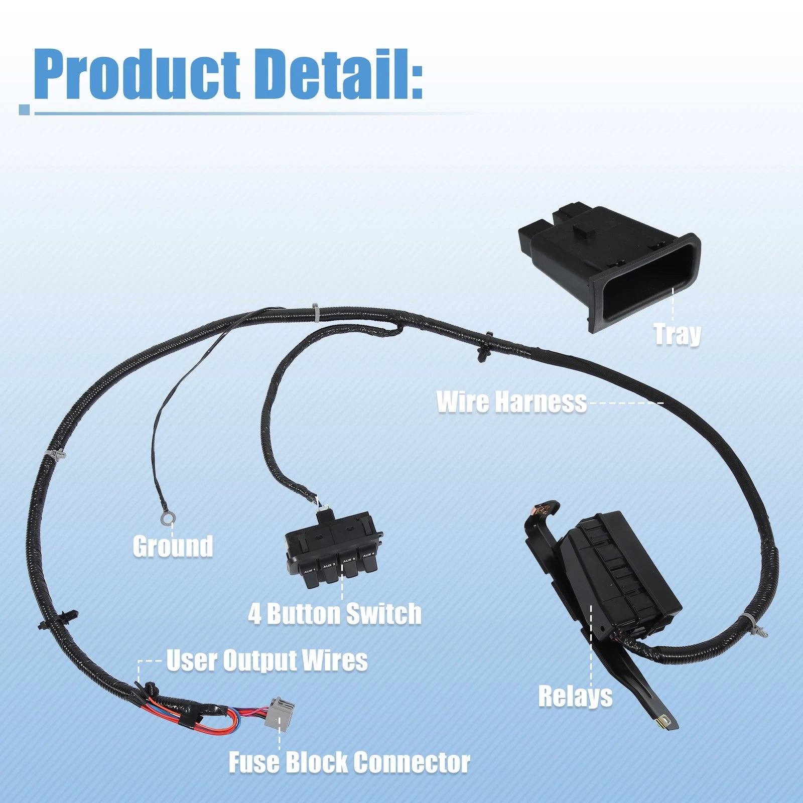 In-Dash Auxiliary Upfitter Switch Panel for Ford F250 F350 (2005–2007) 5C3Z14A303AA
