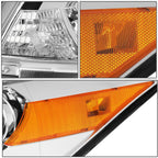 Projector Headlight Set for Honda Accord 2Dr Coupe (2008–2012) Chrome/Amber