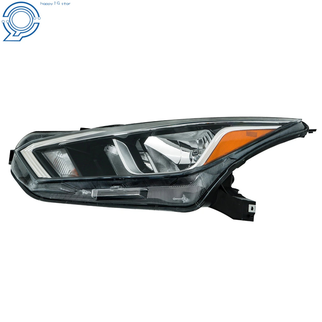 Headlight Assembly for Nissan Versa SV (2020-2021) Halogen Chrome Clear Lens