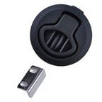 Set of 4 Black Flush Pull Slam Latch Non-Locking for RV Marine Deck
