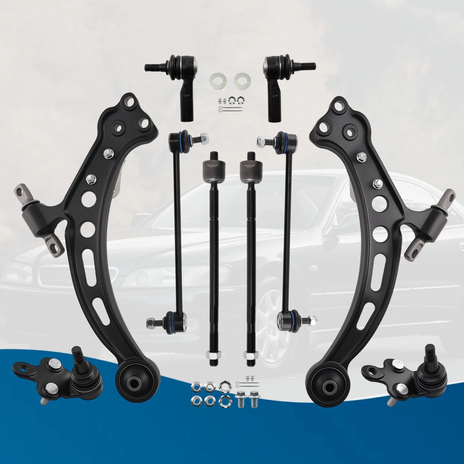 Lower Suspension Control Arm Sway Bar Tie Rod Ends for Camry Avalon ES300 (1997–2001)