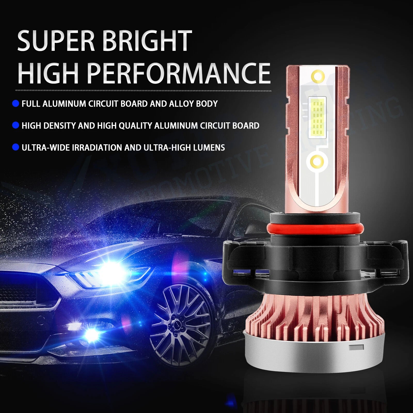 2x 8000K Ice Blue LED Front Fog Bulb for H16 (2011-2015)