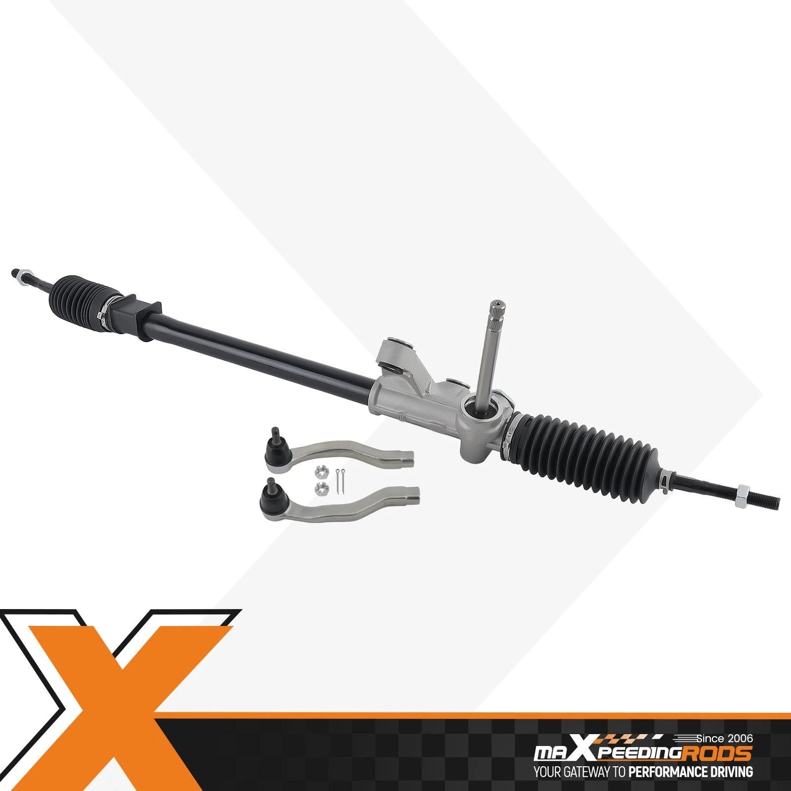 3Pcs Power Steering Rack and Pinion + Outer Tie Rods for Honda Civic (1992–1997)