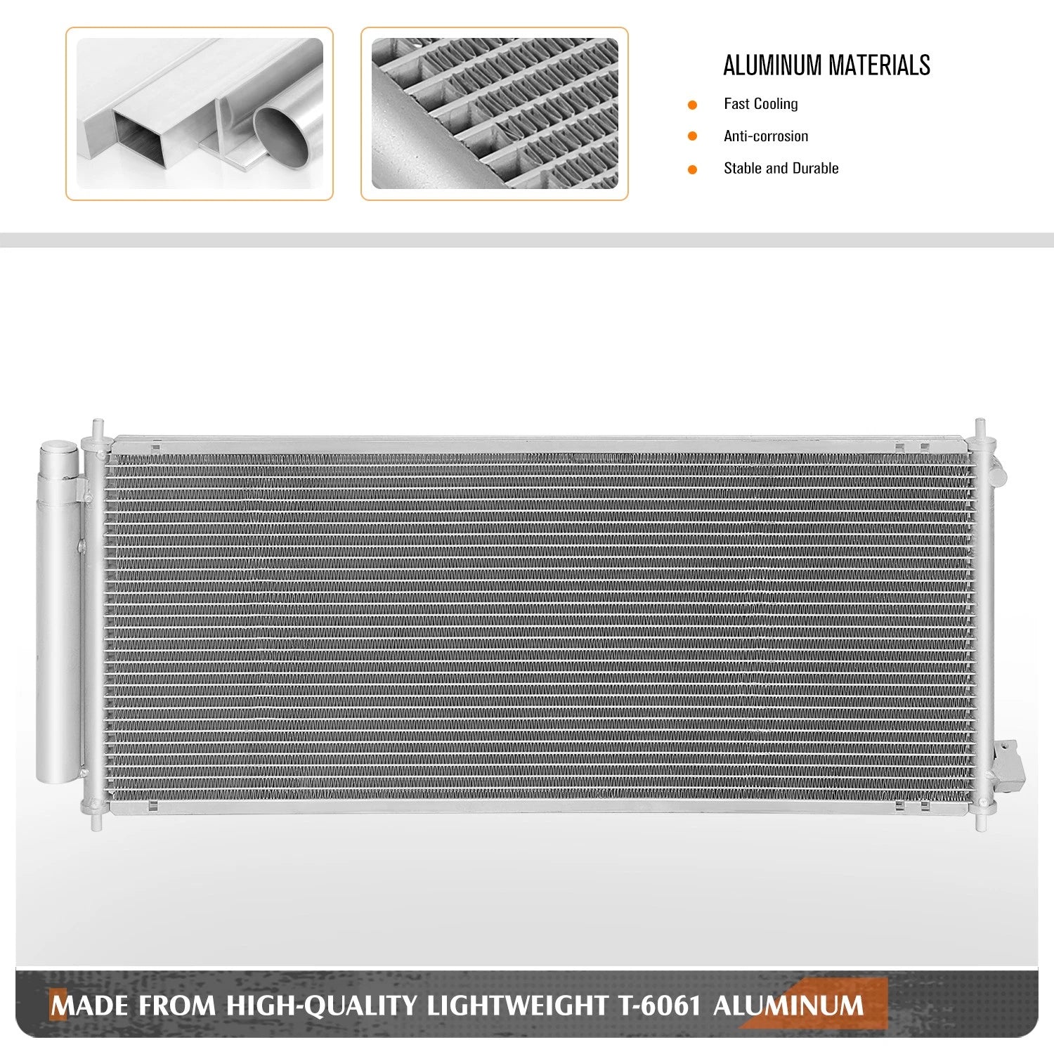 A/C Condenser for Honda Fit (2007–2008) - Aluminum Core Replacement