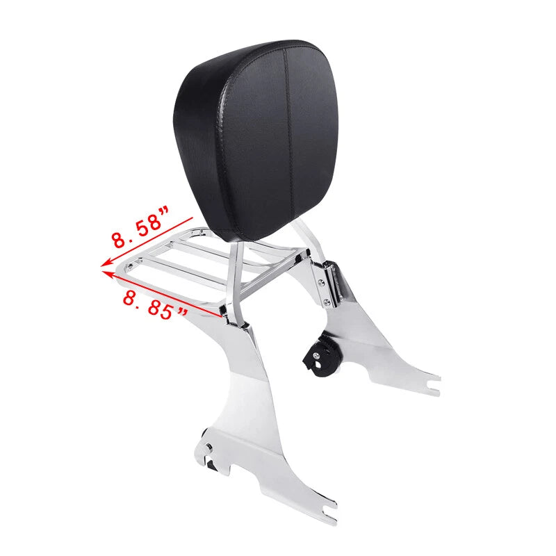 Sissy Bar Backrest Luggage Rack for Harley Sportster XL883 XL1200 (2004–2022)