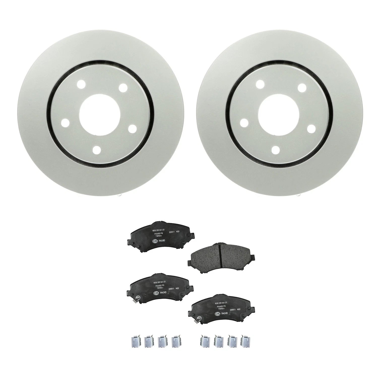 Bosch QuietCast Front Rotors & Hella Ceramic Brake Pads for Town & Country
