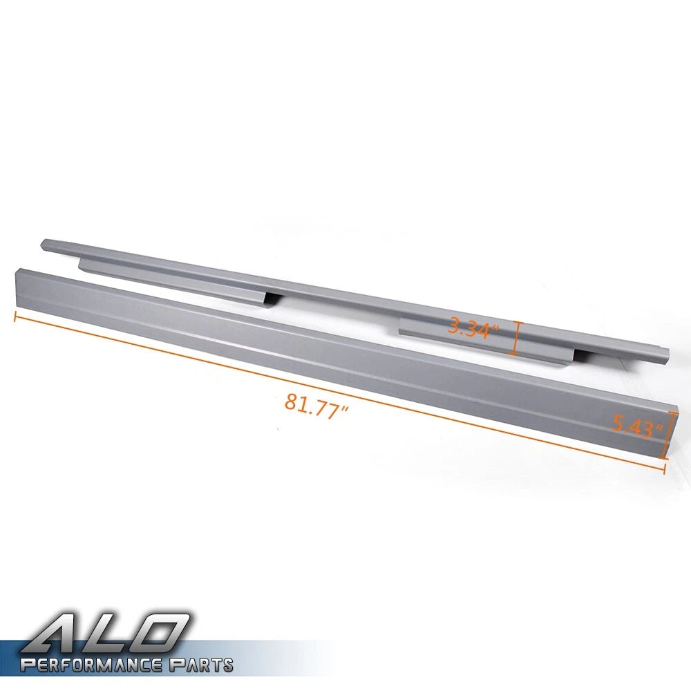 Rocker Panels for Chevy Silverado GMC Sierra Crew Cab (2001–2007) Black
