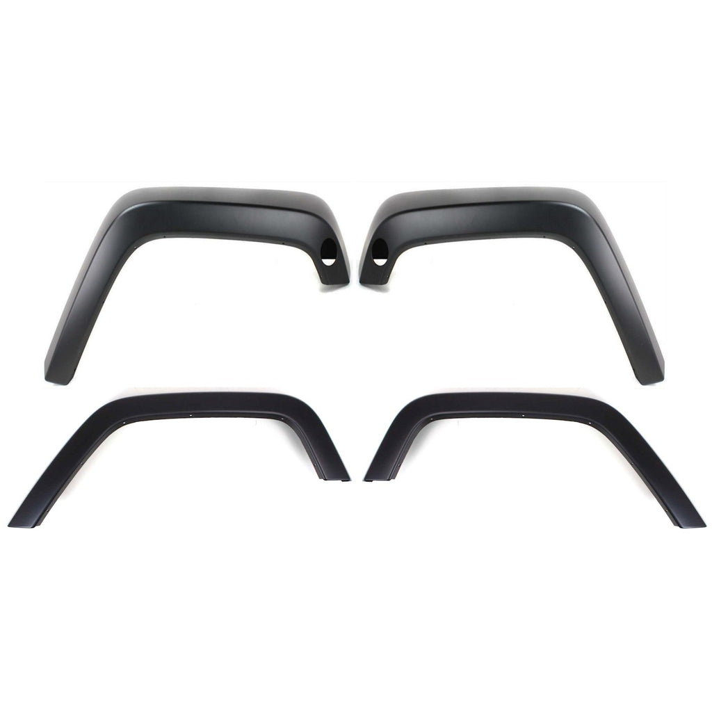 Set of 4 Fender Flares for Jeep Wrangler (2007–2017) Primed