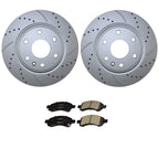 Front Brake Kit 325mm Drill Rotors & Bosch Ceramic Pads for Buick Chevy GMC Saturn