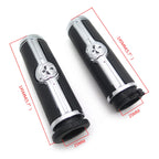 1" Skull Handlebar Grips for Harley Touring Road King Street Glide (1996–2017)