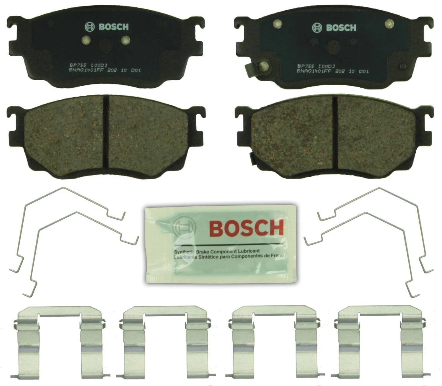 Set of 4 Bosch Front Disc Brake Pads for (BP755)