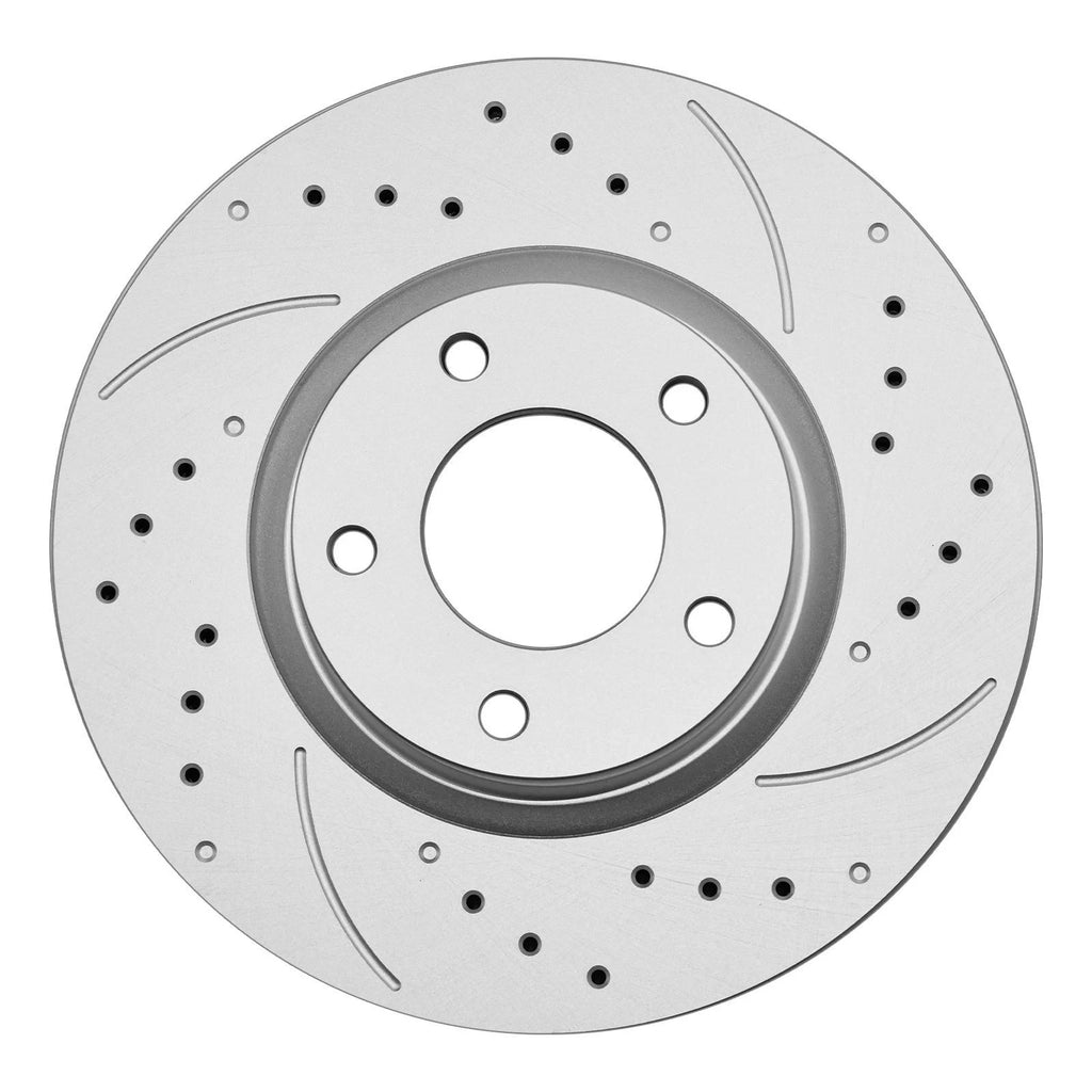 Set of 4 Front Drilled Rotors + Ceramic Brake Pads for Mazda 3 (2004–2012)