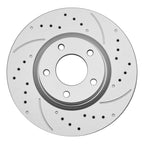 Set of 4 Front Drilled Rotors + Ceramic Brake Pads for Mazda 3 (2004–2012)