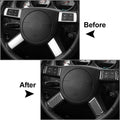4 x Carbon Fiber Steering Wheel Button Covers for Dodge Challenger (2008-2010)