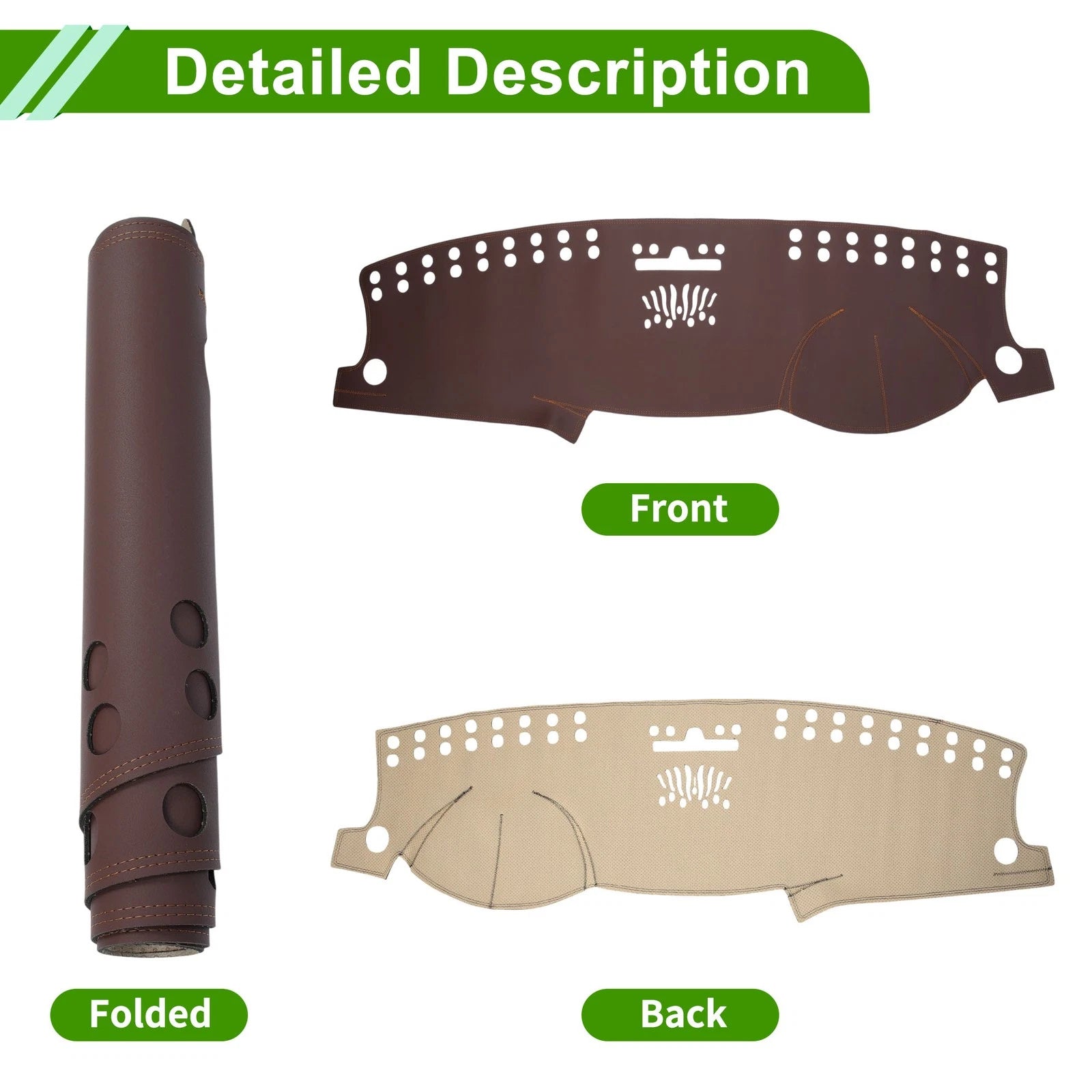 Dashboard Cover for Mercedes-Benz ML-Class (2014) Dash Mat Carpet Brown