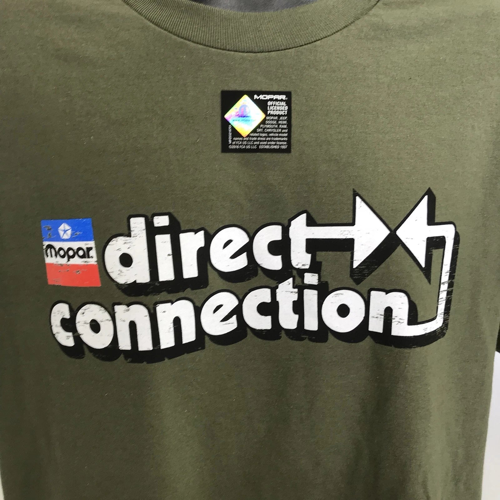 Mopar Green T-Shirt with Direct Connection Logo for Dodge Charger (2005–2023)