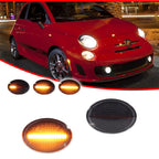 Smoke Sequential Amber LED Side Marker Lights for Fiat 500 (2007–2019)