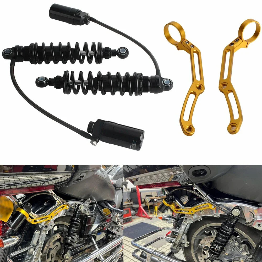Remote Reservoir Rear Suspension Shocks for Harley FLTRX FLHR FLHX FLTRXSE (14-23)