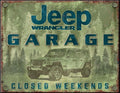 Jeep Wrangler Garage Metal Sign 4x4 Off Road Wall Decor (#2807) 12x16