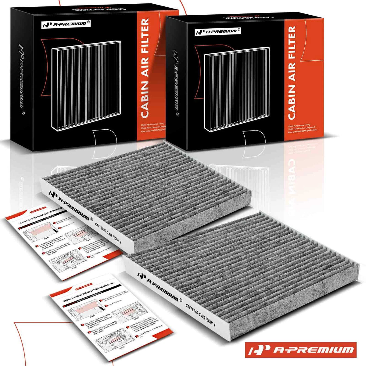 2X Activated Carbon Cabin Air Filter for BMW X3 X4 (2011–2018)