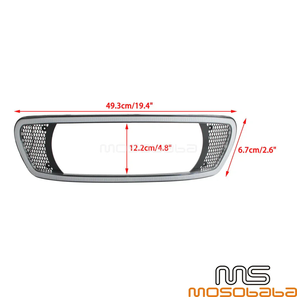 Headlight Fairing Bezel Trim Cover with DRL LED Light for Harley Road Glide (2014)