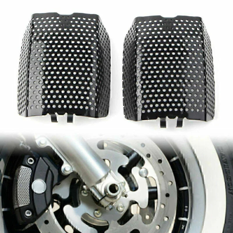 Black Steel Front Caliper Screen Inserts for Harley V-Rod (2008-2019)