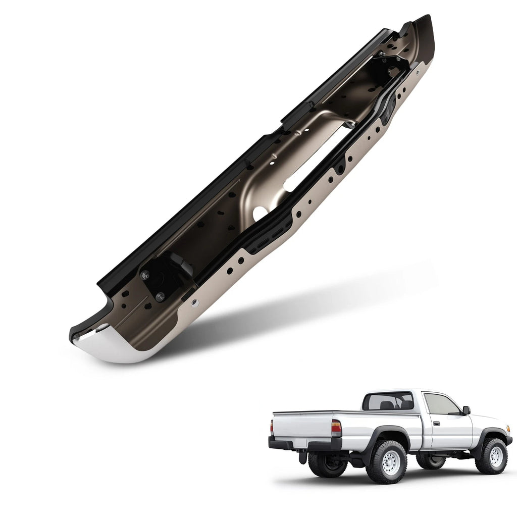 Rear Step Bumper Face Bar Assembly for Toyota Tacoma (1995–2004) Chrome