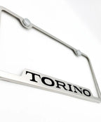 Brushed Notched Stainless License Plate Frame for Ford Torino (1968–1976)