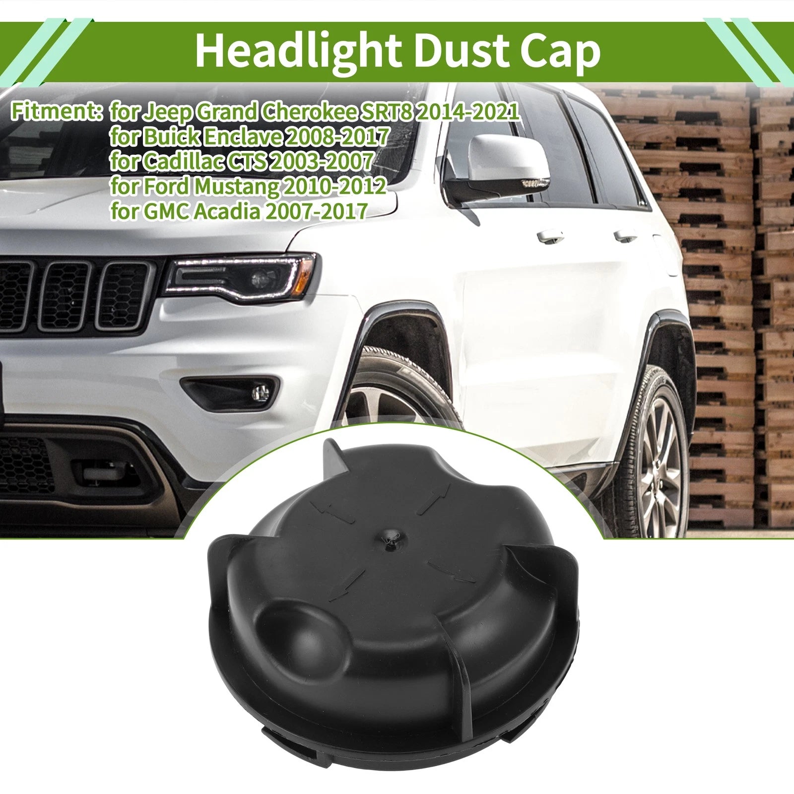 Headlight Dust Cap No. 68222838AA for Jeep Grand Cherokee SRT8 (2014–2021)