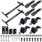 Set of 4 Golf Cart Belt Bracket Safety Kit for EZGO Yamaha Club Car (35")