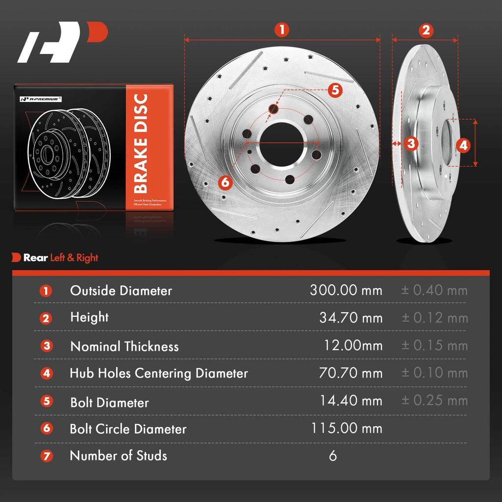 Drilled Brake Rotors for Chevrolet Uplander (2006-2009)