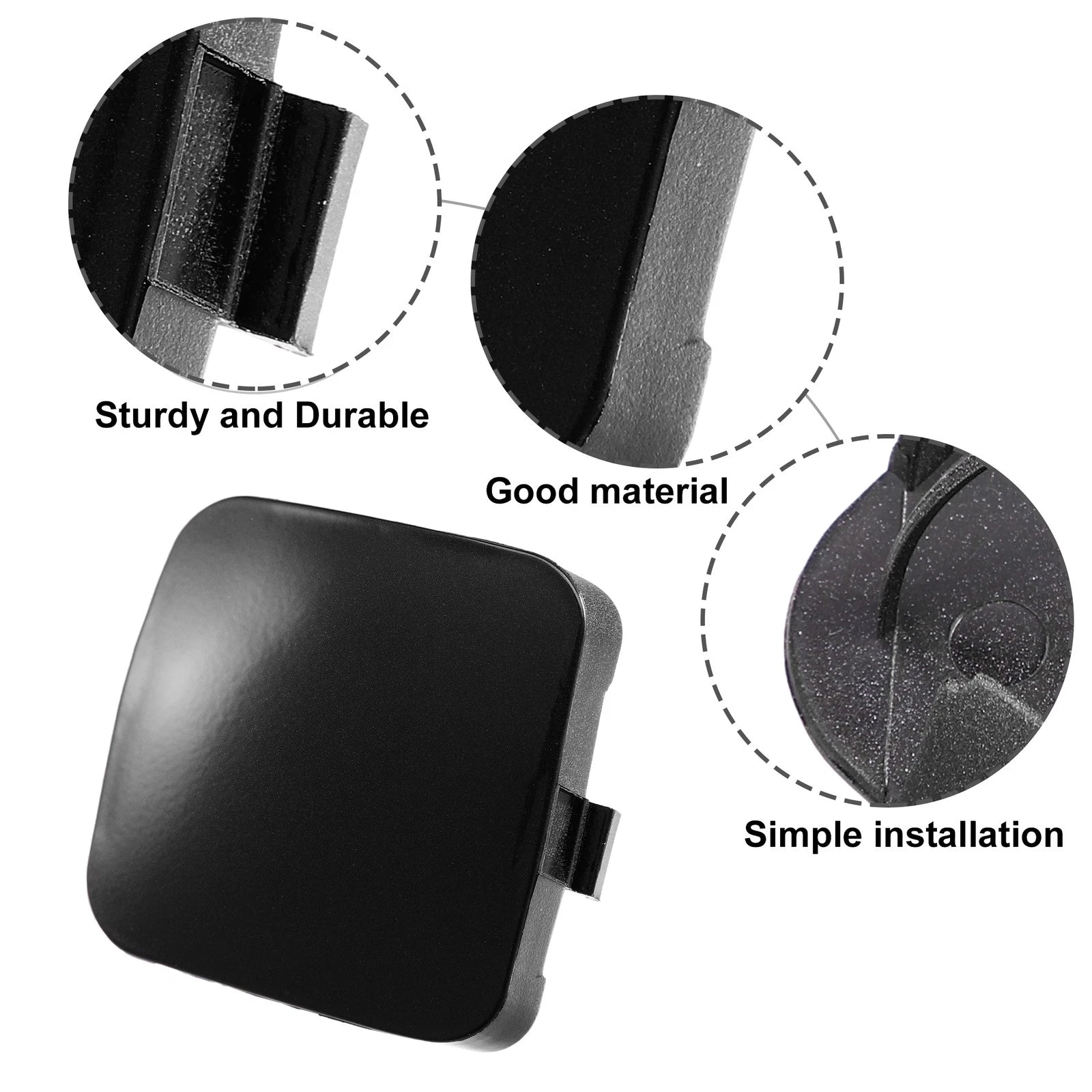 Tow Hook Cover Cap for Toyota RAV4 (2013–2018) - Black