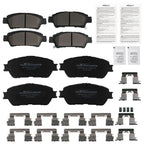8pcs Ceramic Brake Pads Set for Toyota Sienna (2004–2010) w/Hardwares