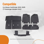 Set of 4 All Weather Floor Mats for Nissan Pathfinder (2022–2025) Rubber