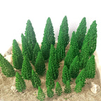 30Pcs Tree Model Scenery for Railroad Wargame Diorama (Scale)