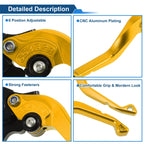 Adjustable Short Brake Clutch Levers for Honda VFR750 (1991–1997) - Gold Tone